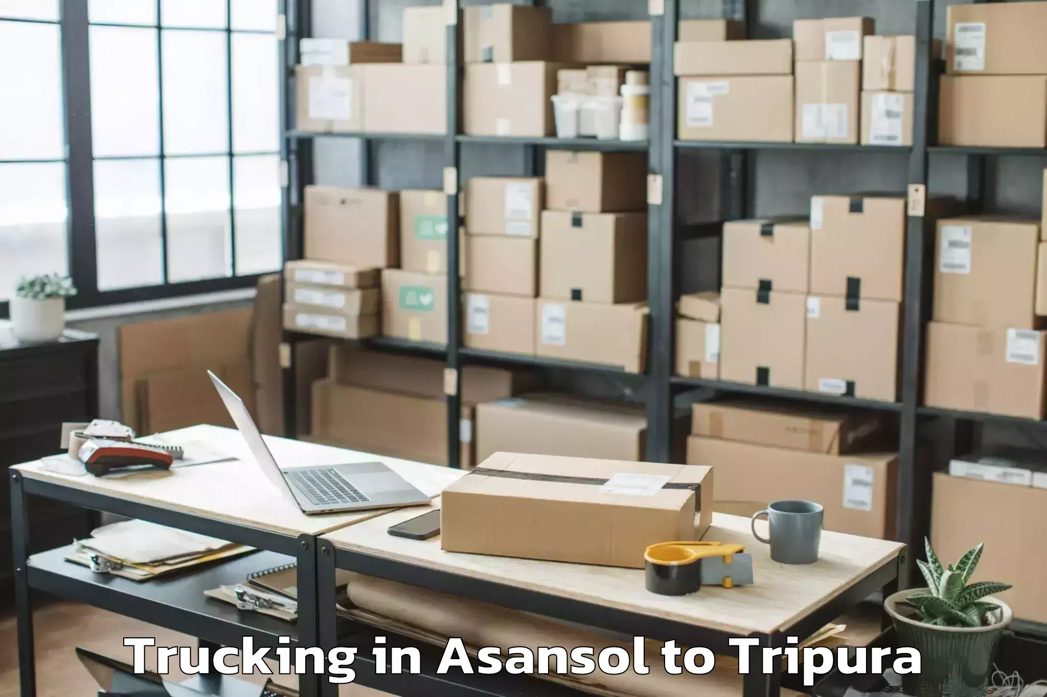 Book Asansol to Manughat Trucking Online